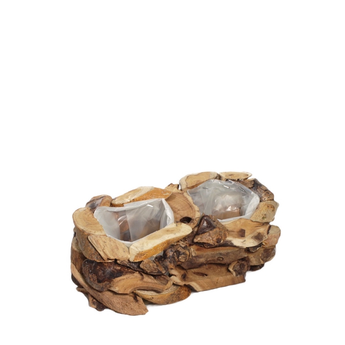 Hout Planter drijfhout 31*17*10cm