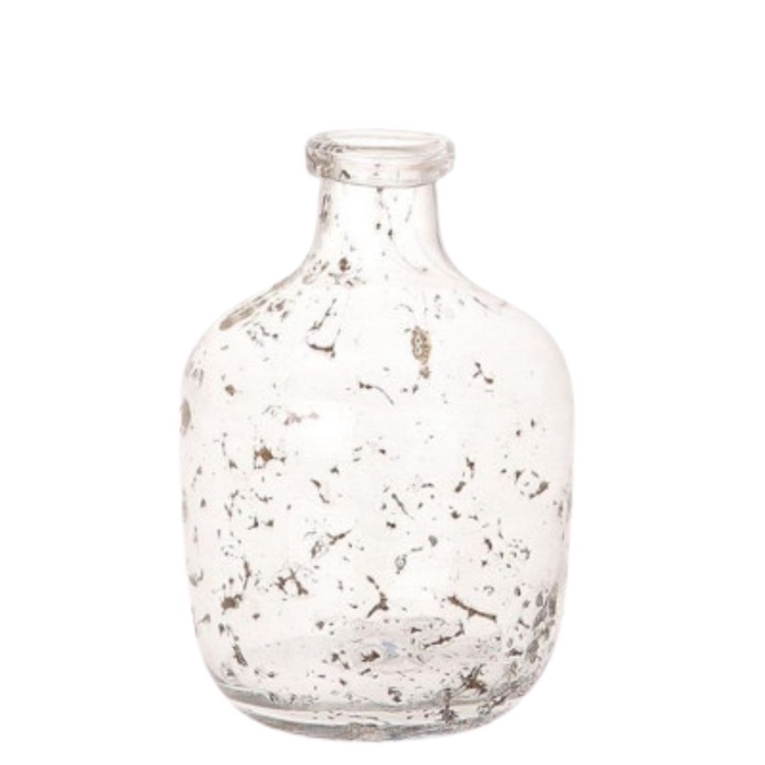 Glass sandy bottle d14 21cm