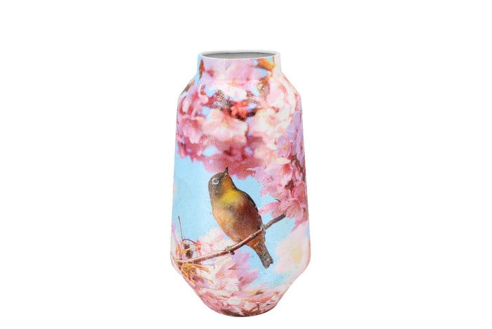 April Bird Blue Vase Iron 26x26x26cm