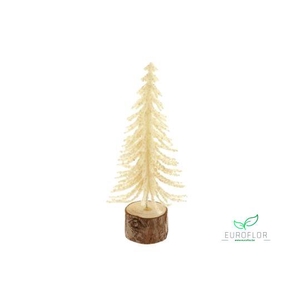 DECO TREE CHRISTMAS CREAM 19X8XH8