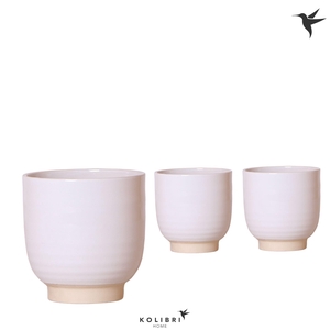 Kolibri Home Glazed pot white