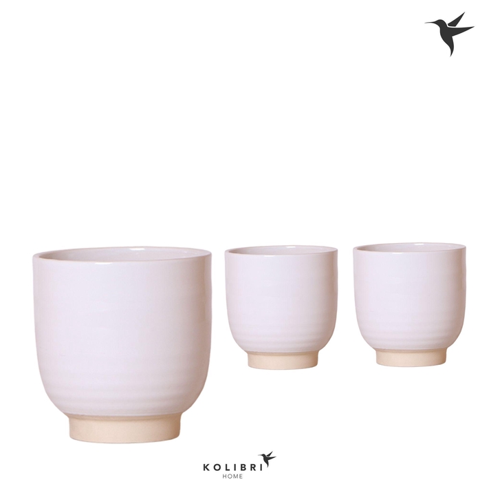 <h4>Kolibri Home Glazed pot white</h4>