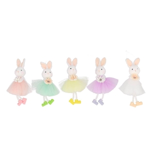 Easter Fun Hanger Dreamy Pastel Mix Bunny Dress Ass 7x11cm