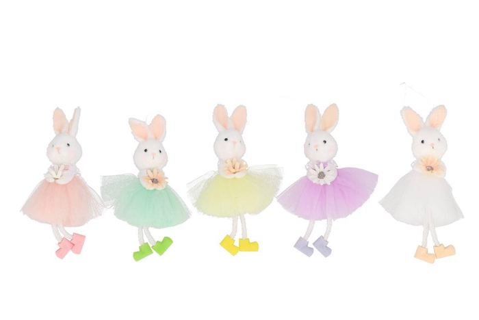 <h4>Easter Fun Hanger Dreamy Pastel Mix Bunny Dress Ass 7x11cm</h4>
