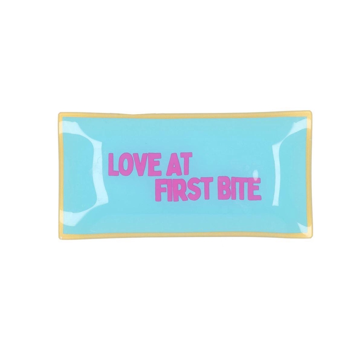<h4>Plate Rectangle Love At First Bite 20x10x2cm</h4>
