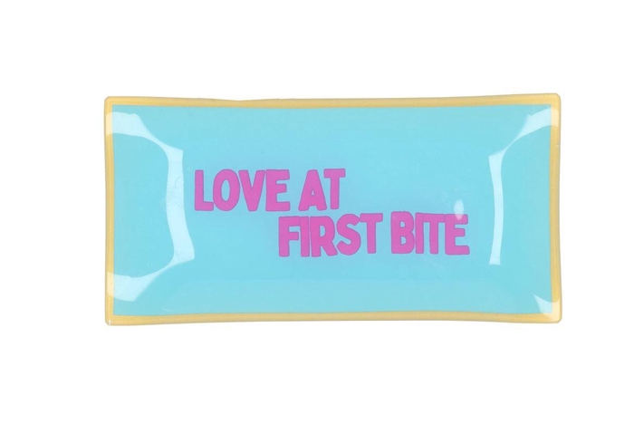 <h4>Plate Rectangle Love At First Bite 20x10x2cm</h4>