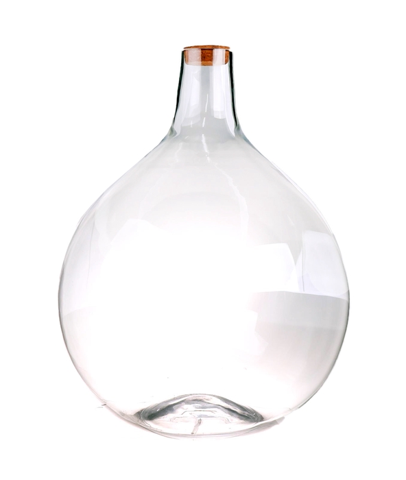 <h4>DF01-883714200 - Vase Kailyn d39xh50 clear+cork</h4>