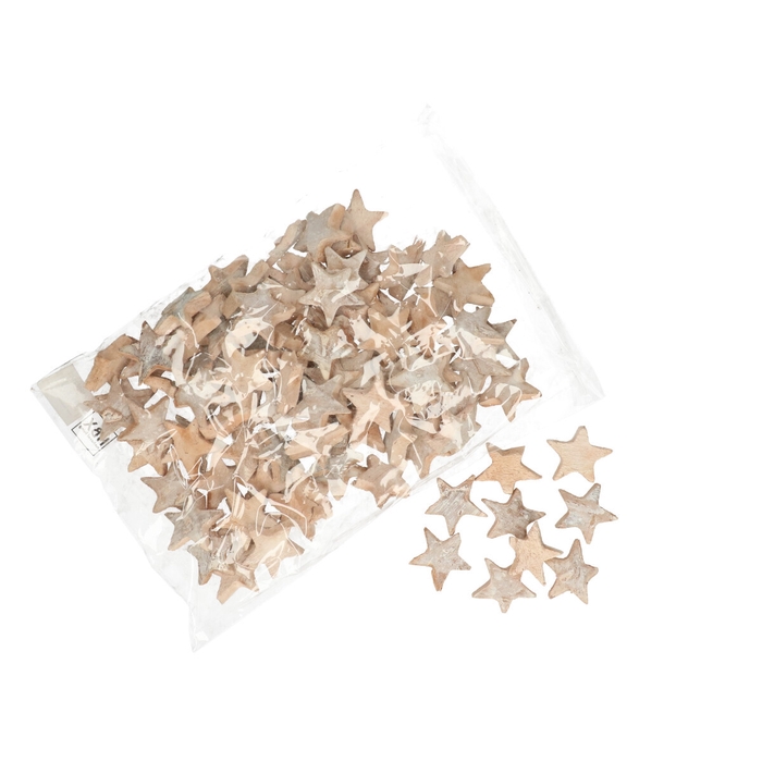 Kerst Deco ster coco d04.5cm x100