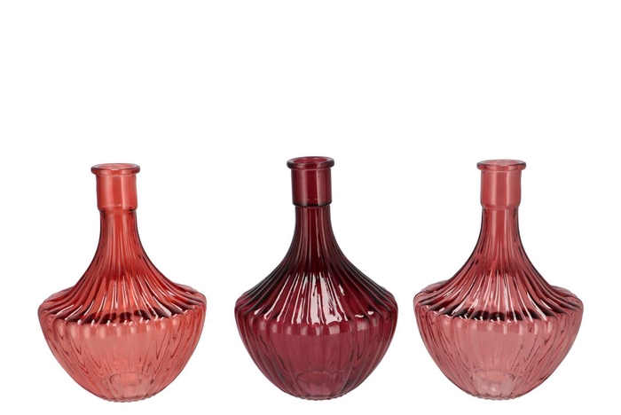 <h4>Dayah Red Mix Glass Vase 17x24cm Nm</h4>