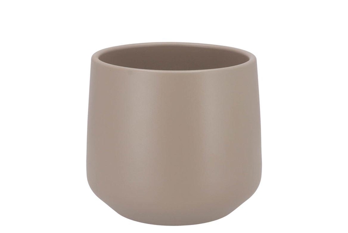 Ceramic Taupe Matt Pot Berlin 16x14,5cm