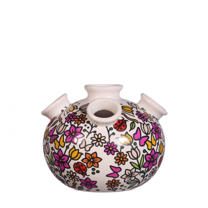 <h4>Ceramics Exclusive Tulip vase doodle d13*11cm</h4>