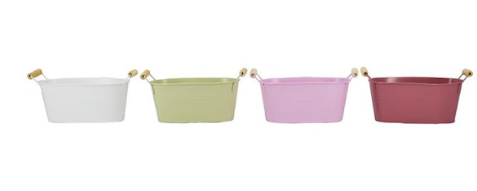 <h4>Pot Badia ovale 26x12.5x11.5cm zinc 4ass printemps 2x es/12</h4>