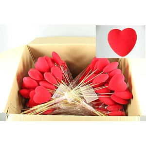 Stick Heart Flock Red 11,5cm