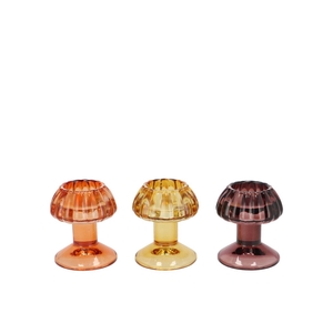 Nova Autumn Spices T-light Mushroom Structure Ass 8x8x9cm