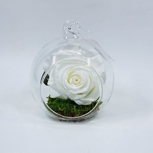 Glasbal 8cm wit