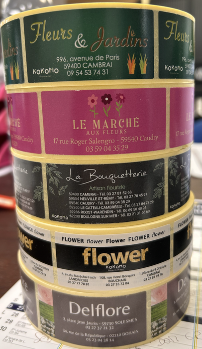 Étiquettes autocollantes par 1500 fleurs et jardin