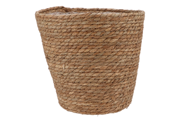 Seagrass Straw Basket Pot Brown 28x28cm