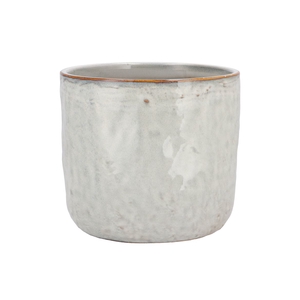 Iron Stone White Glazed Pot 24x23cm