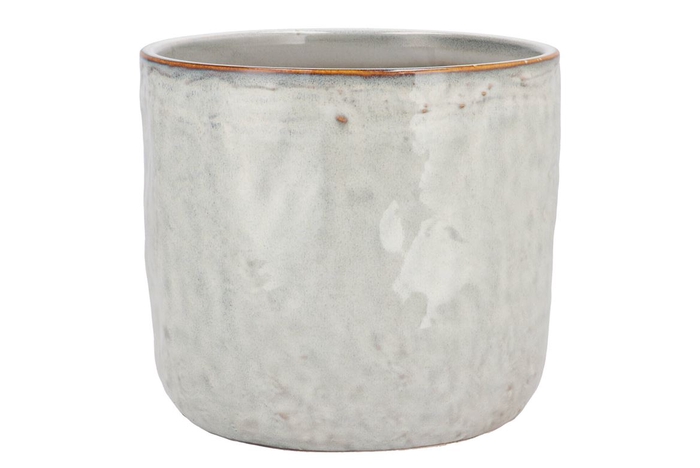 Iron Stone White Glazed Pot 24x23cm