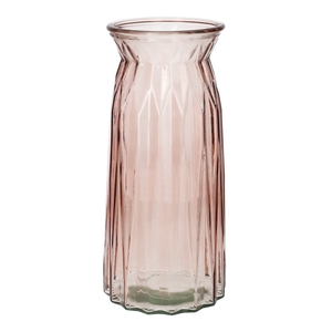 DF02-664125400 - Vase Ruby2 d10/11xh24 old pink transparent