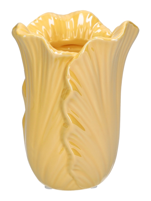 <h4>DF03-740101900 - Vase Blush d9.5xh13.2 yellow</h4>