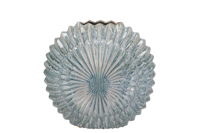 Sifan Blue Vase Oval 31x13x31cm