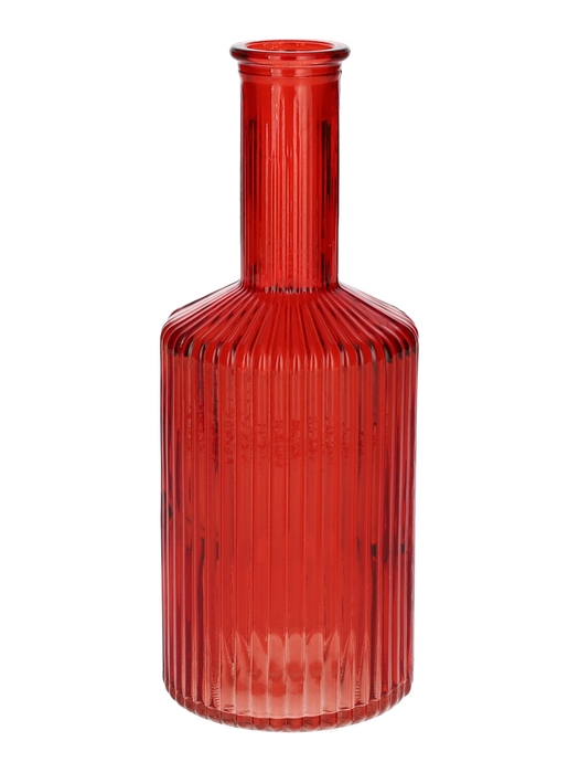 <h4>DF02-665461500 - Vase Caro lines neck d3.7/8.2xh20.5 cherry red transparent</h4>