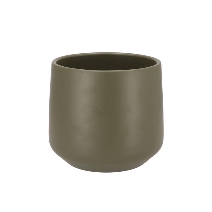 <h4>Ceramic Capers Green Matt Pot Berlin 18x15,5cm</h4>