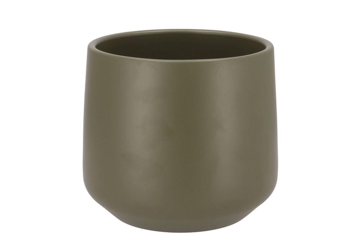 Ceramic Capers Green Matt Pot Berlin 18x15,5cm