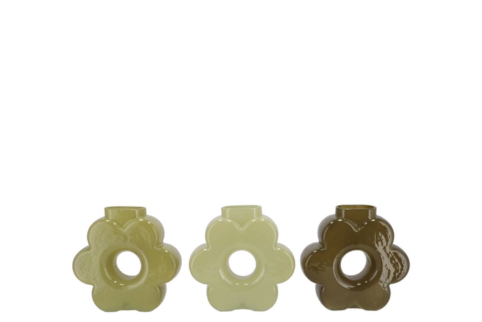 <h4>Livia Summer Green Mix Vase Ass 16x6x16cm</h4>