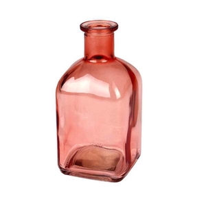 Vaas Bamako glas L6.5xB6.5xH13cm peach transparant