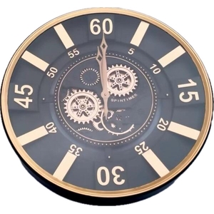 Clock Gear Ø60cm Black 64129