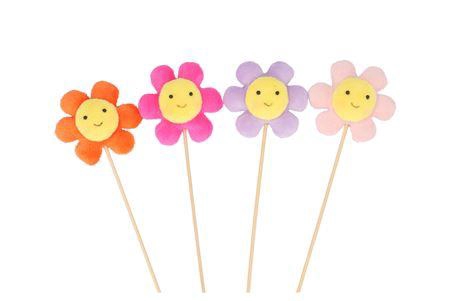 <h4>Easter Fun Pick Colourfull Flower Smile Ass 7x36cm</h4>