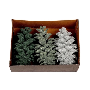 Deco Pinecone Sugar 3 Pcs L30w22h11