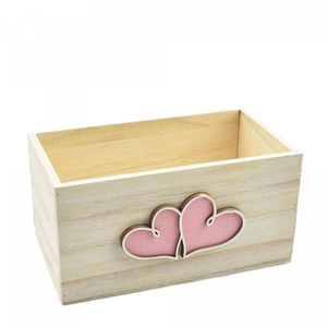 Valentine Wood heart tray 19.5*11*10cm