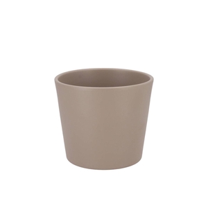 Ceramic Taupe Matt Pot 11cm