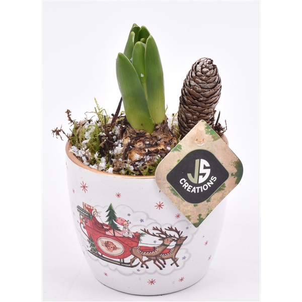 <h4>Keramiek pot met kerst decor 10cm</h4>