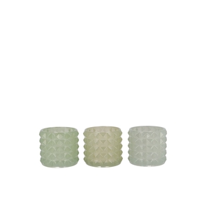 Jazz Nordic Green T-light Structure Ass 7x7cm