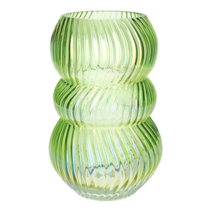 DF02-741471800 - Vase Lucelle d13/19.5xh30 green+pearl