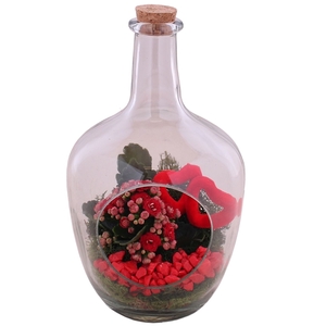 Valentine Arr. Indoor Glass Vase With Hole Ø15cm 1PP