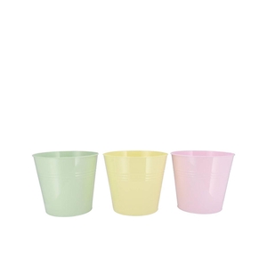 Zinc Dreamy Pastel Mix Bucket Basic Ass 17x16x13cm