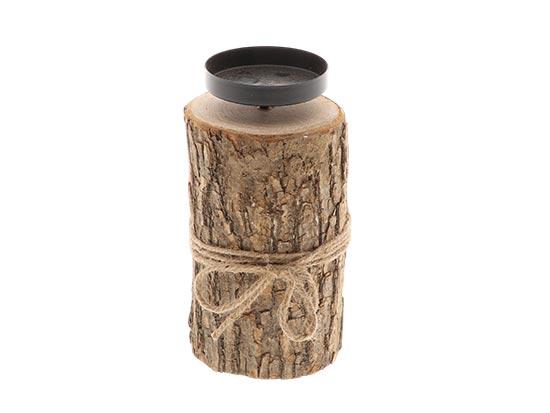 Candleholder Log H21D10