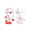Xelly Red/pink Metal Rack Love Vases Ass 15x11x25