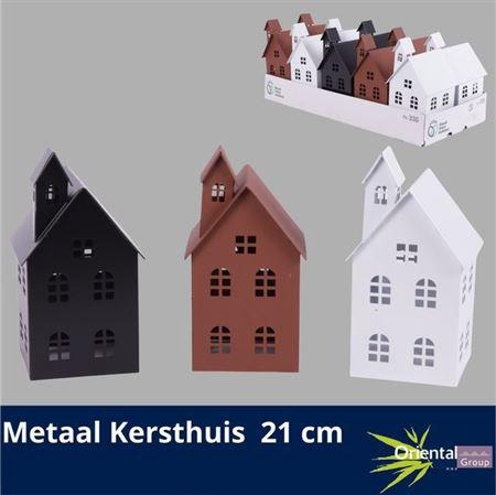 <h4>Metaal Kersthuis 21cm Mixbox</h4>