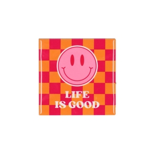 Tile Life Is Good Pink/orange 10x10x1cm