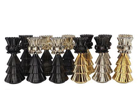 <h4>Jazz Wild Black T-light X-mas Tree Ass 11x28cm</h4>