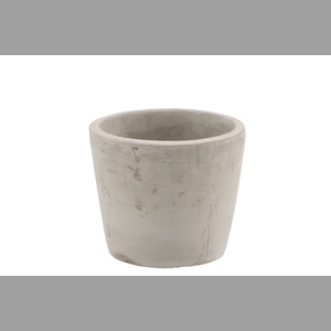 Concrete Pot Round Grey 11x9cm