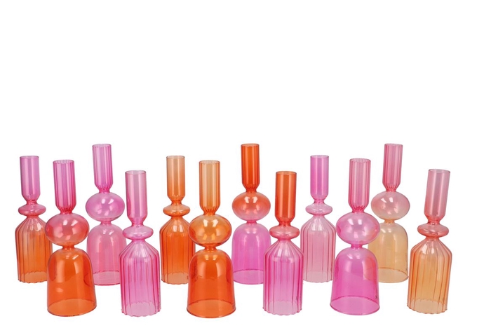 <h4>Bicolore Orange Mix Pilar Candle H Ass 5x17cm</h4>