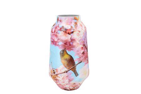 <h4>April Bird Blue Vase Iron 26x26x26cm</h4>