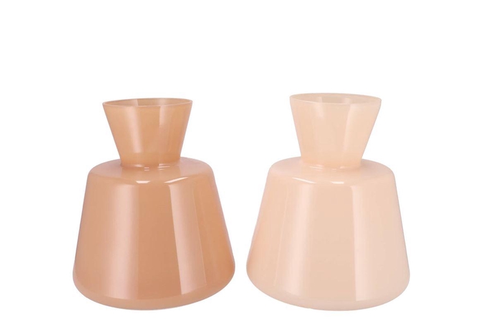<h4>Beau Sand Cone Neck Vase Ass 25x23cm</h4>